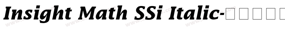 Insight Math SSi Italic字体转换